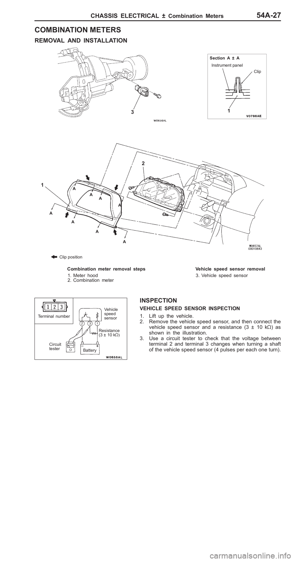 MITSUBISHI PAJERO PININ 2000  Workshop Manual �
�( � ���+ ����( �+�� �	��	 �" � 
R EM OVA L  A ND  IN STA LLA TIO N 