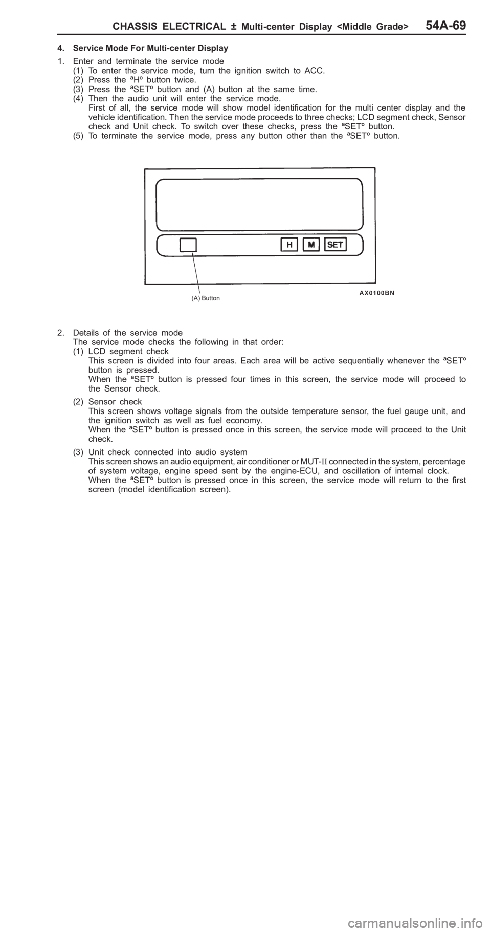 MITSUBISHI PAJERO PININ 2000  Workshop Manual 