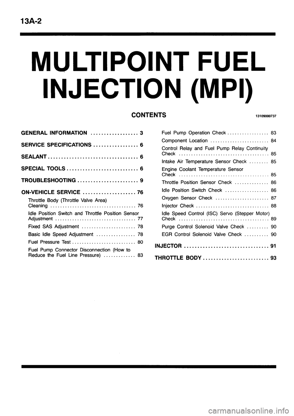 MITSUBISHI PAJERO SPORT 1999  Workshop Manual 