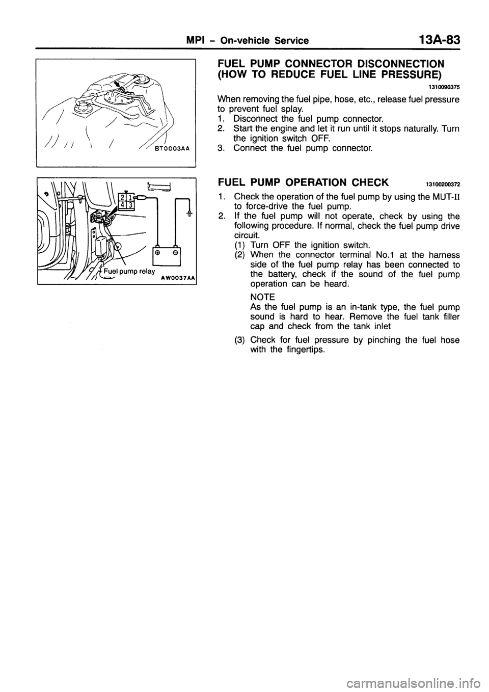 MITSUBISHI PAJERO SPORT 1999 Workshop Manual MITSUBISHI PAJERO SPORT 1999 Workshop Manual