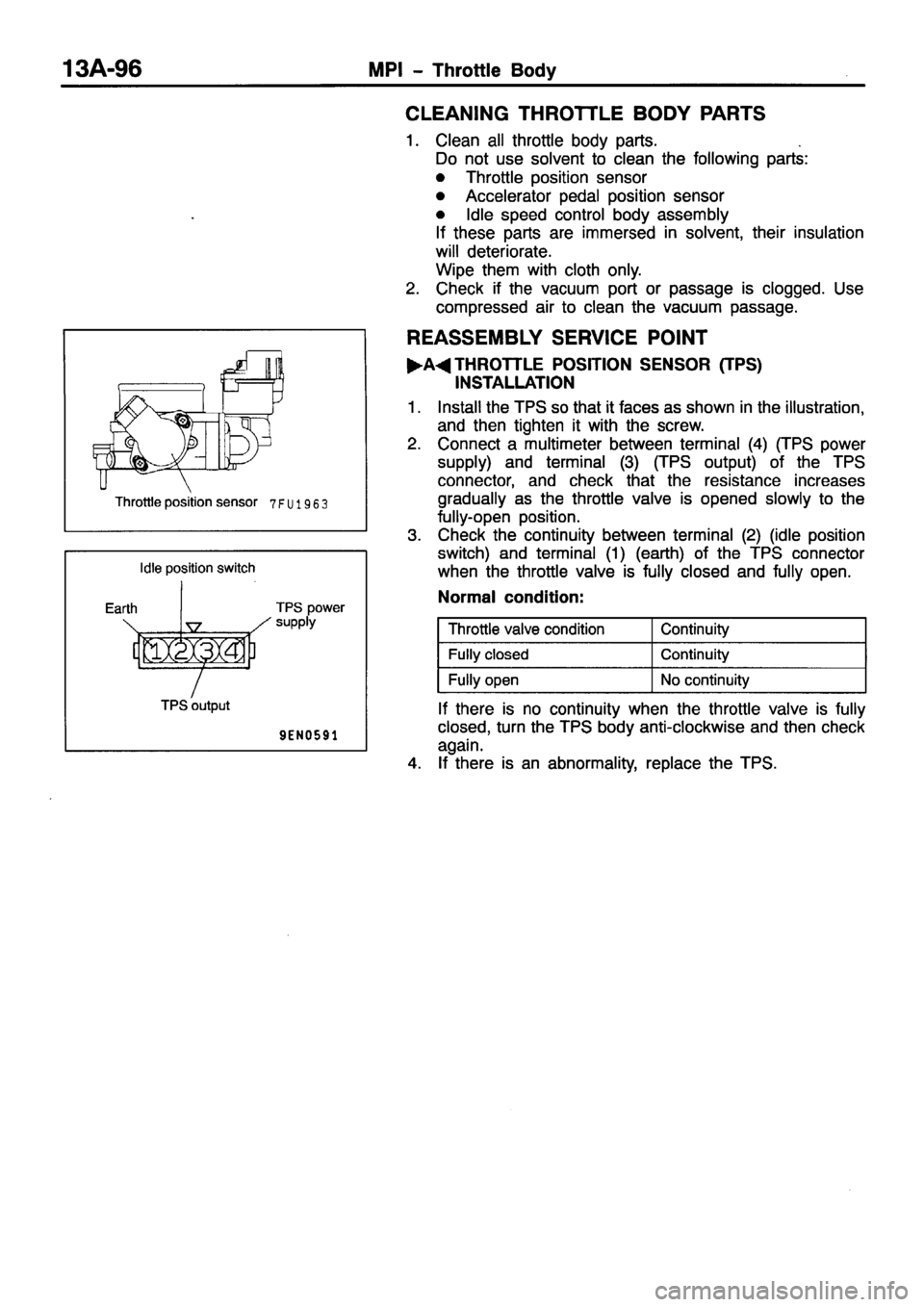 MITSUBISHI PAJERO SPORT 1999 Workshop Manual MITSUBISHI PAJERO SPORT 1999 Workshop Manual
