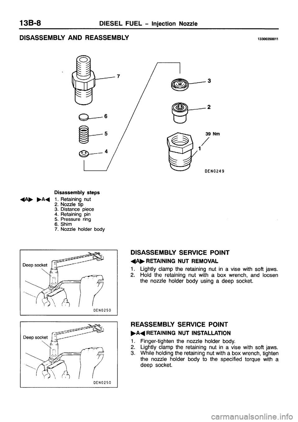 MITSUBISHI PAJERO SPORT 1999 Workshop Manual MITSUBISHI PAJERO SPORT 1999 Workshop Manual