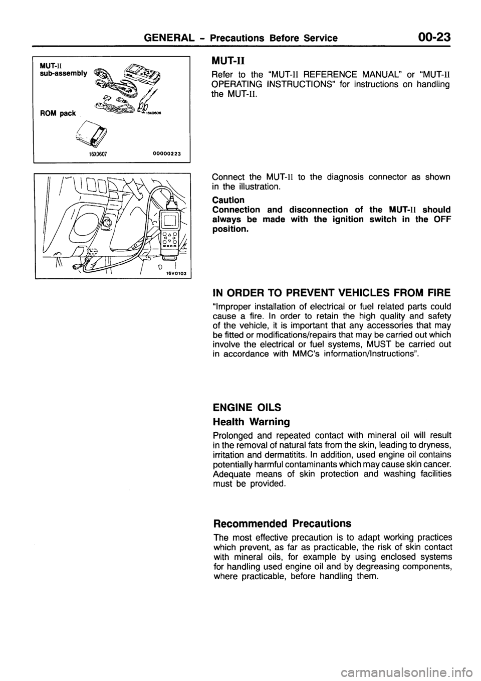 MITSUBISHI PAJERO SPORT 1999 Owners Manual 