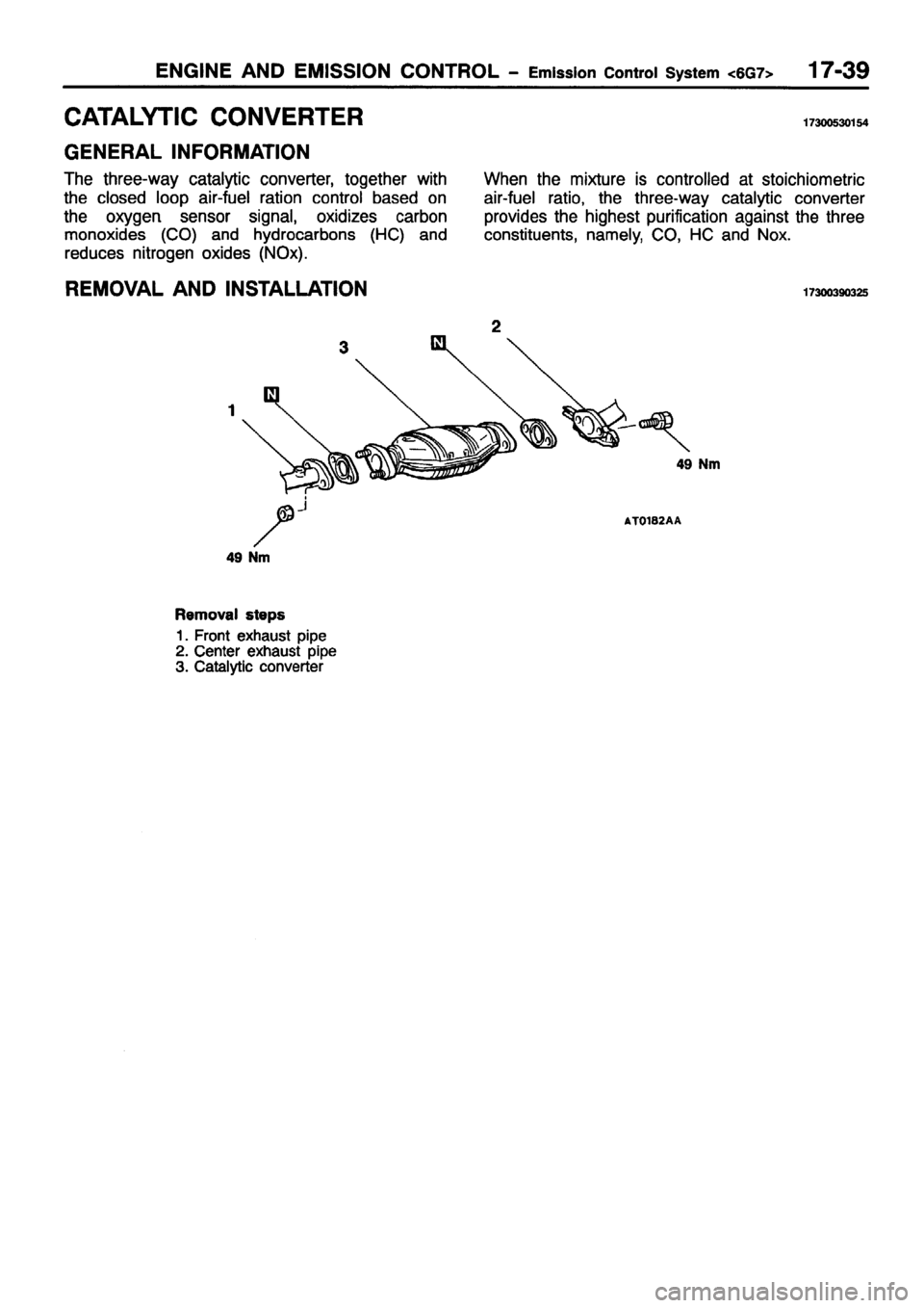 MITSUBISHI PAJERO SPORT 1999  Workshop Manual 