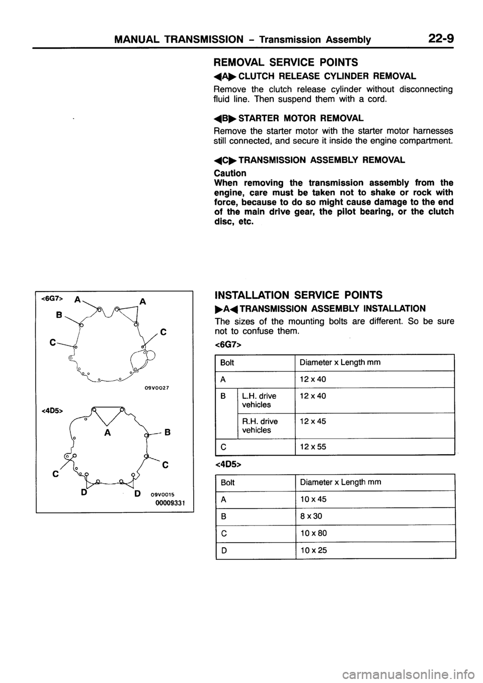 MITSUBISHI PAJERO SPORT 1999  Workshop Manual 
