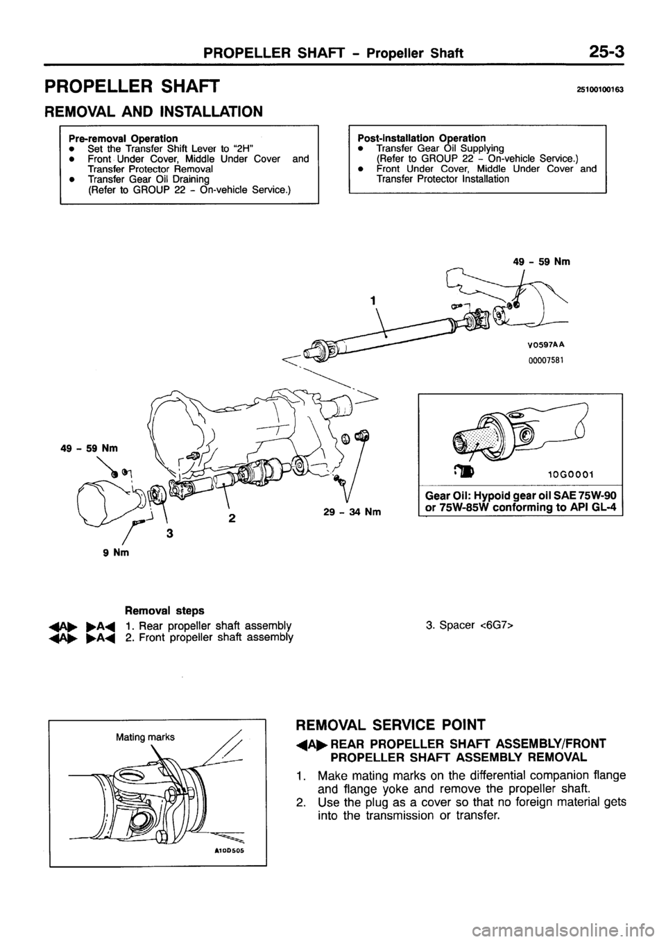 MITSUBISHI PAJERO SPORT 1999  Workshop Manual 