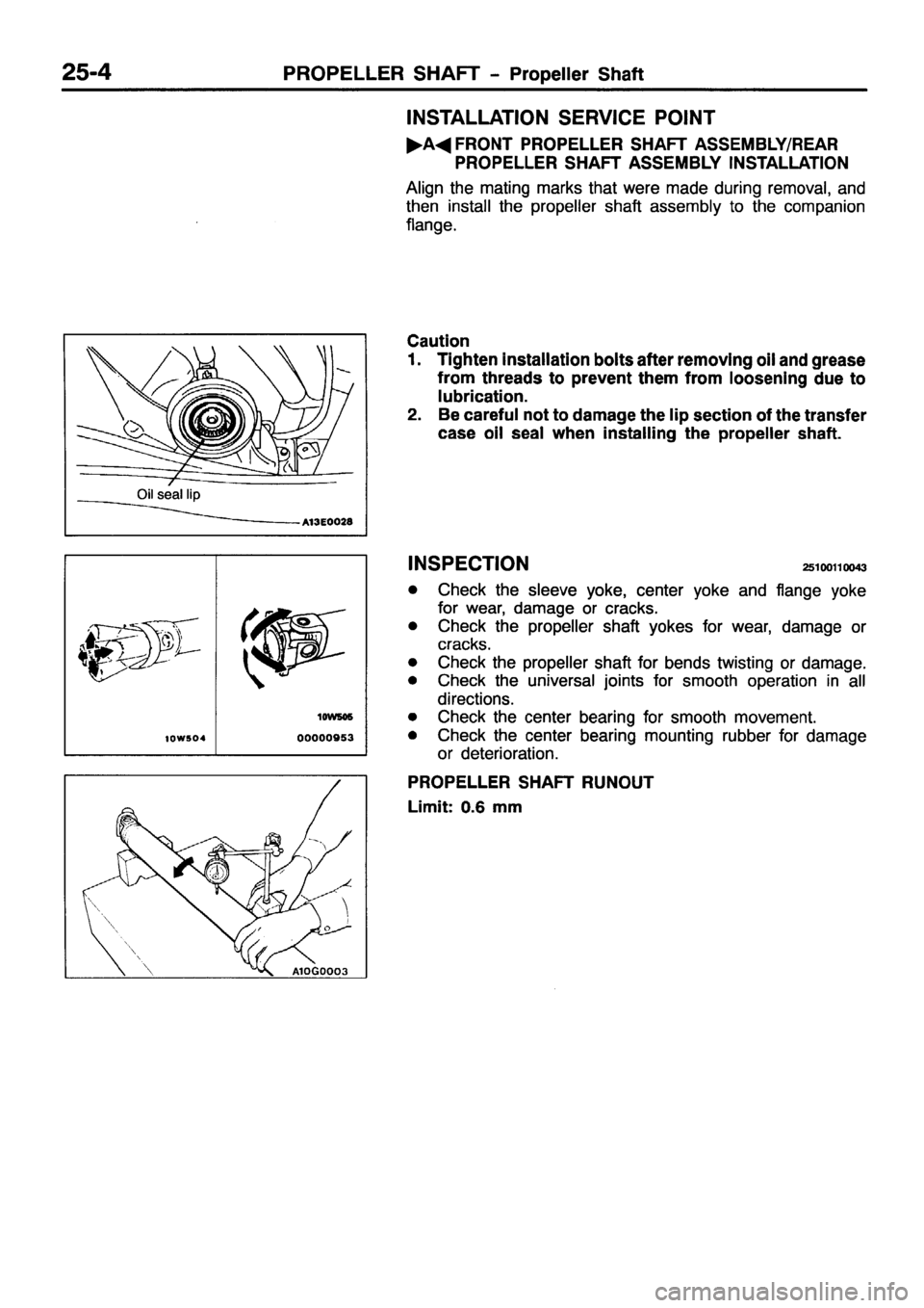 MITSUBISHI PAJERO SPORT 1999  Workshop Manual 