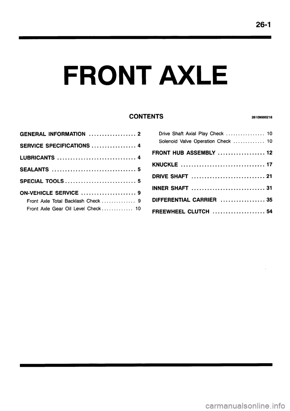 MITSUBISHI PAJERO SPORT 1999  Workshop Manual 