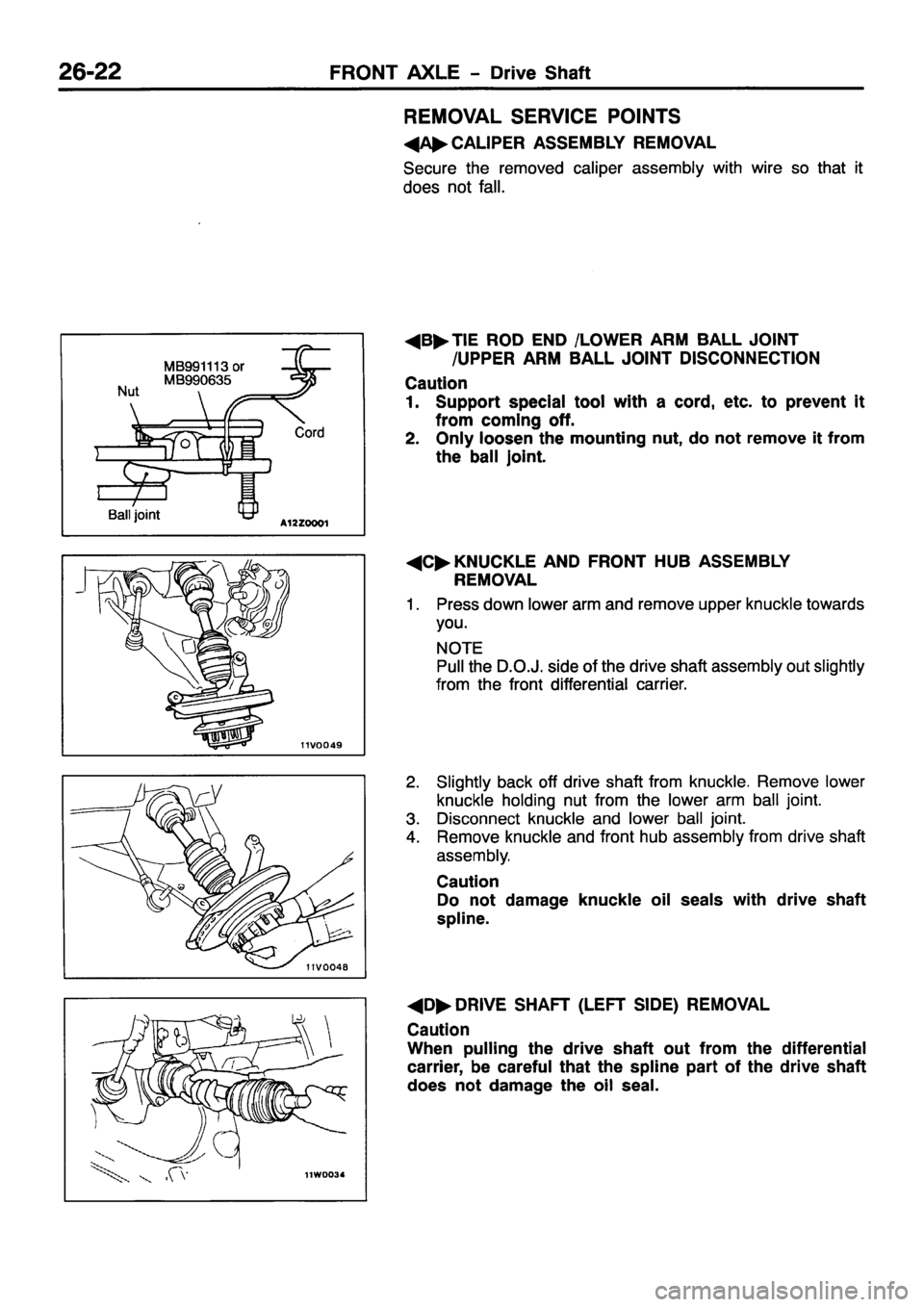 MITSUBISHI PAJERO SPORT 1999  Workshop Manual 