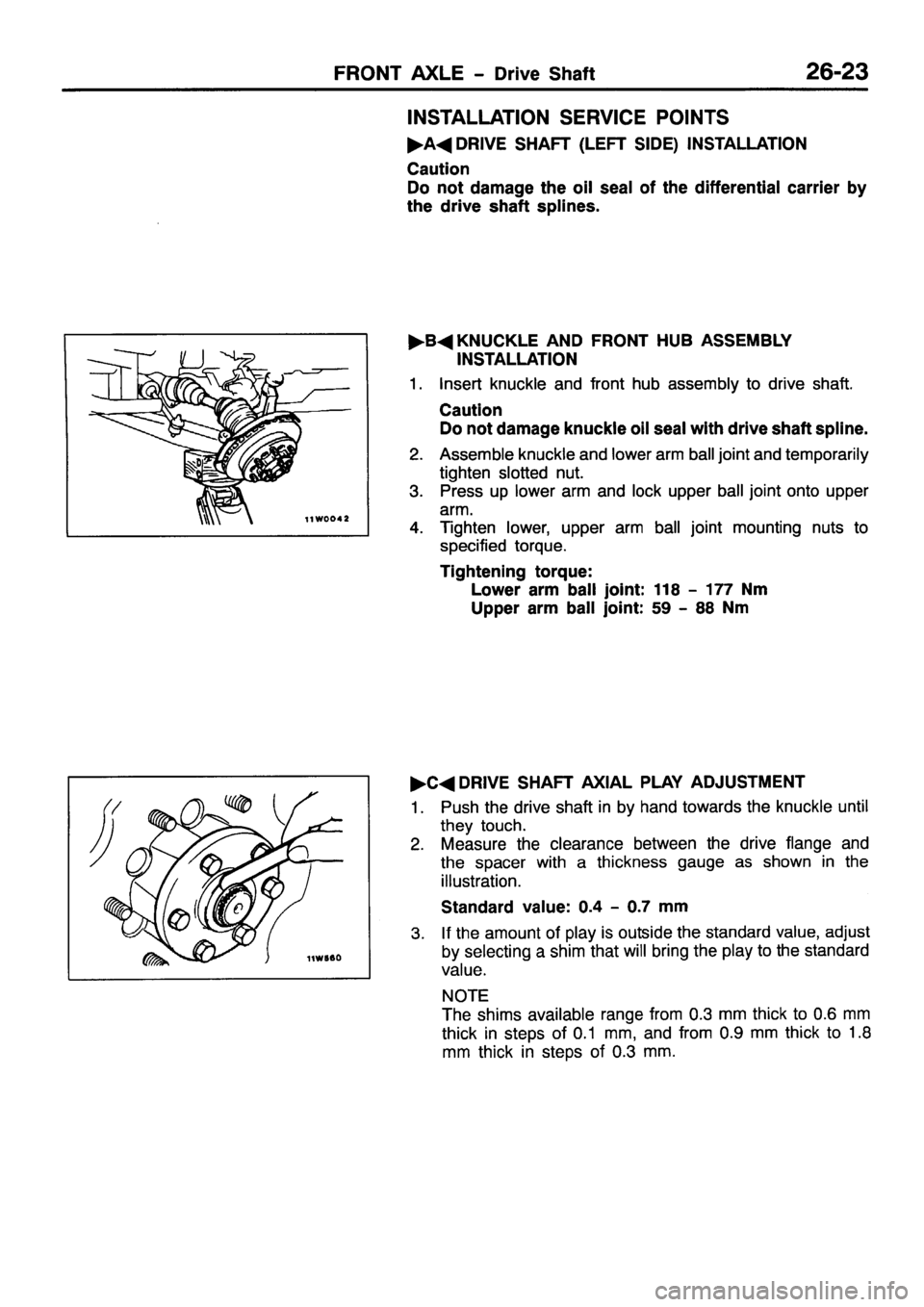 MITSUBISHI PAJERO SPORT 1999  Workshop Manual 