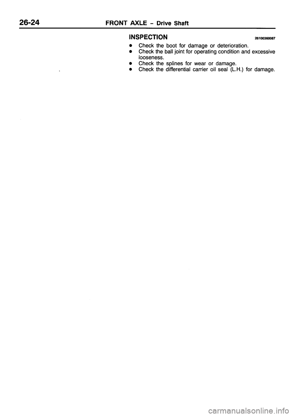 MITSUBISHI PAJERO SPORT 1999  Workshop Manual 
