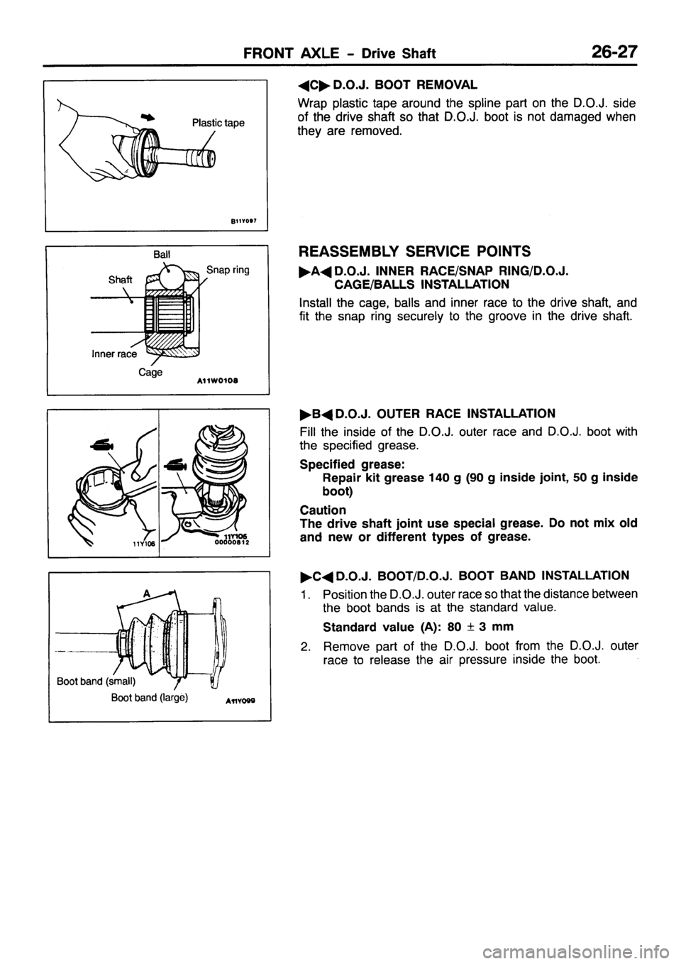 MITSUBISHI PAJERO SPORT 1999  Workshop Manual 