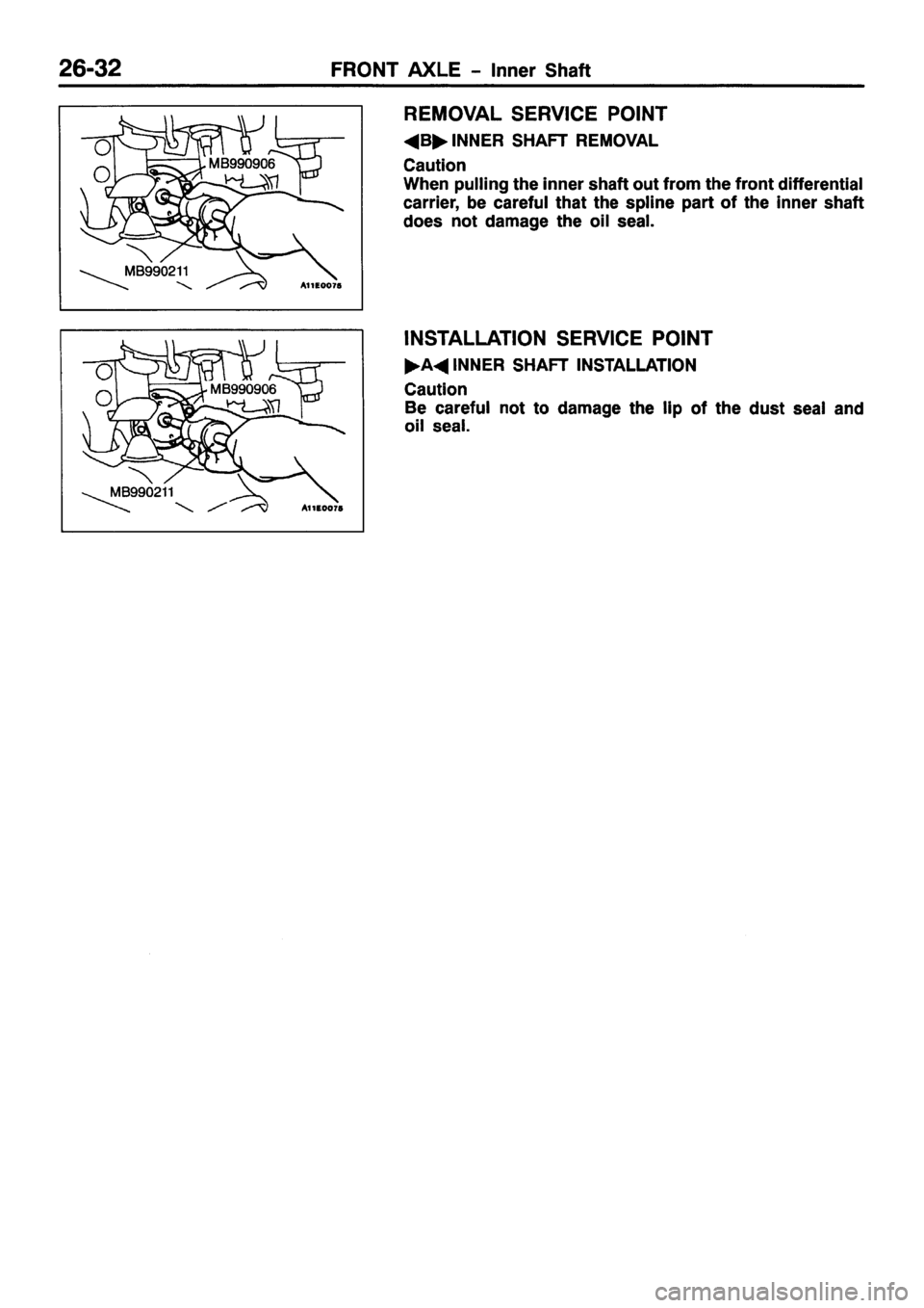 MITSUBISHI PAJERO SPORT 1999  Workshop Manual 