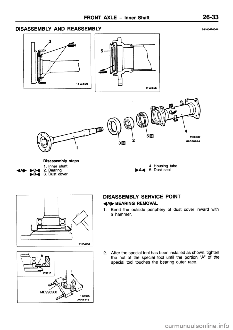 MITSUBISHI PAJERO SPORT 1999  Workshop Manual 
