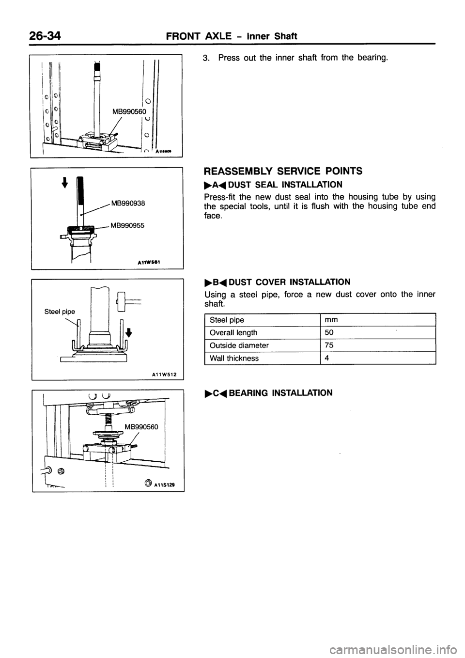MITSUBISHI PAJERO SPORT 1999  Workshop Manual 