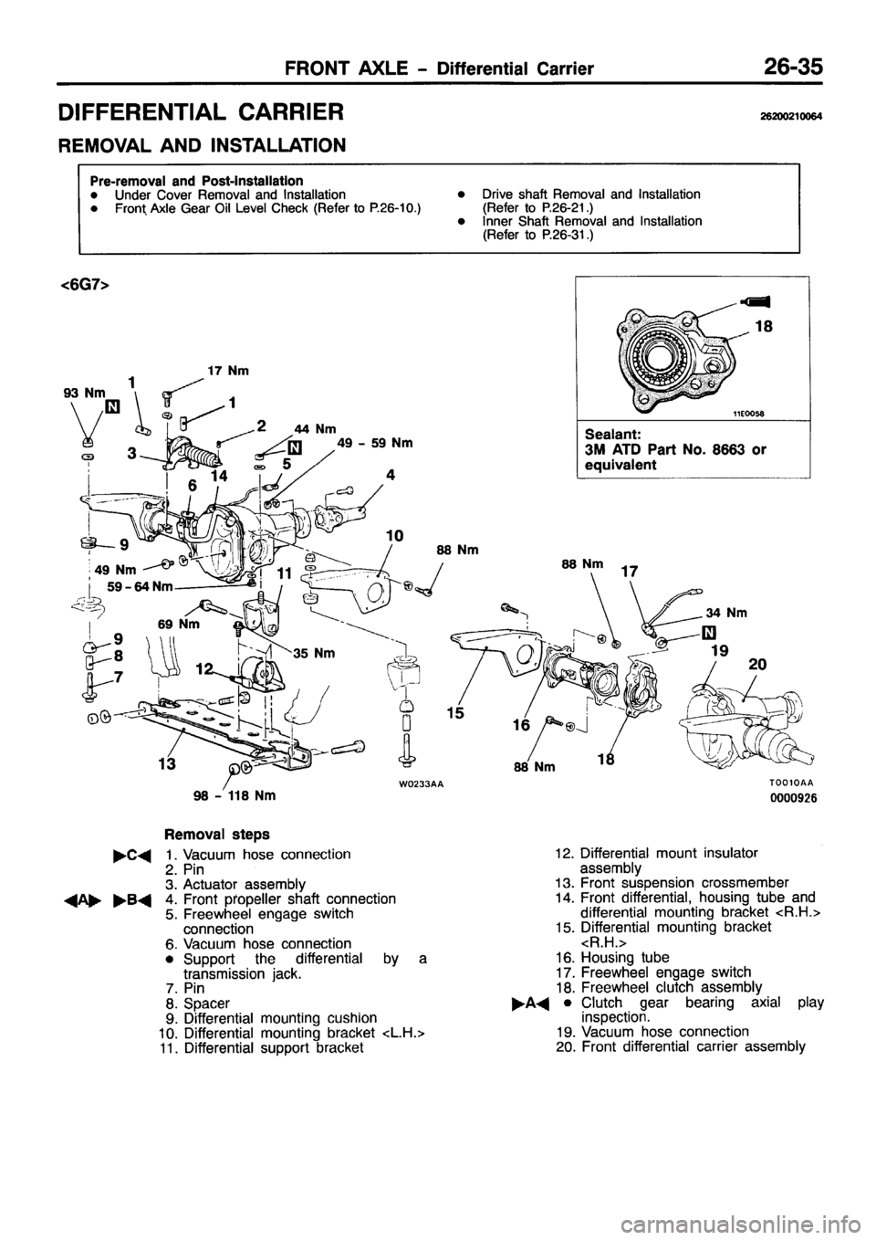 MITSUBISHI PAJERO SPORT 1999  Workshop Manual 