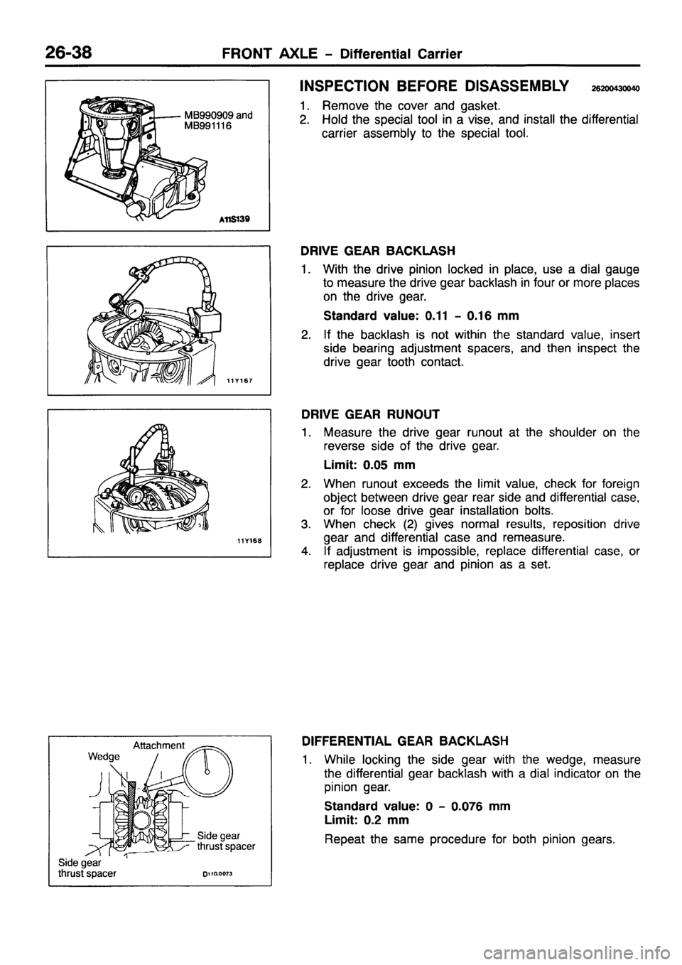 MITSUBISHI PAJERO SPORT 1999  Workshop Manual 