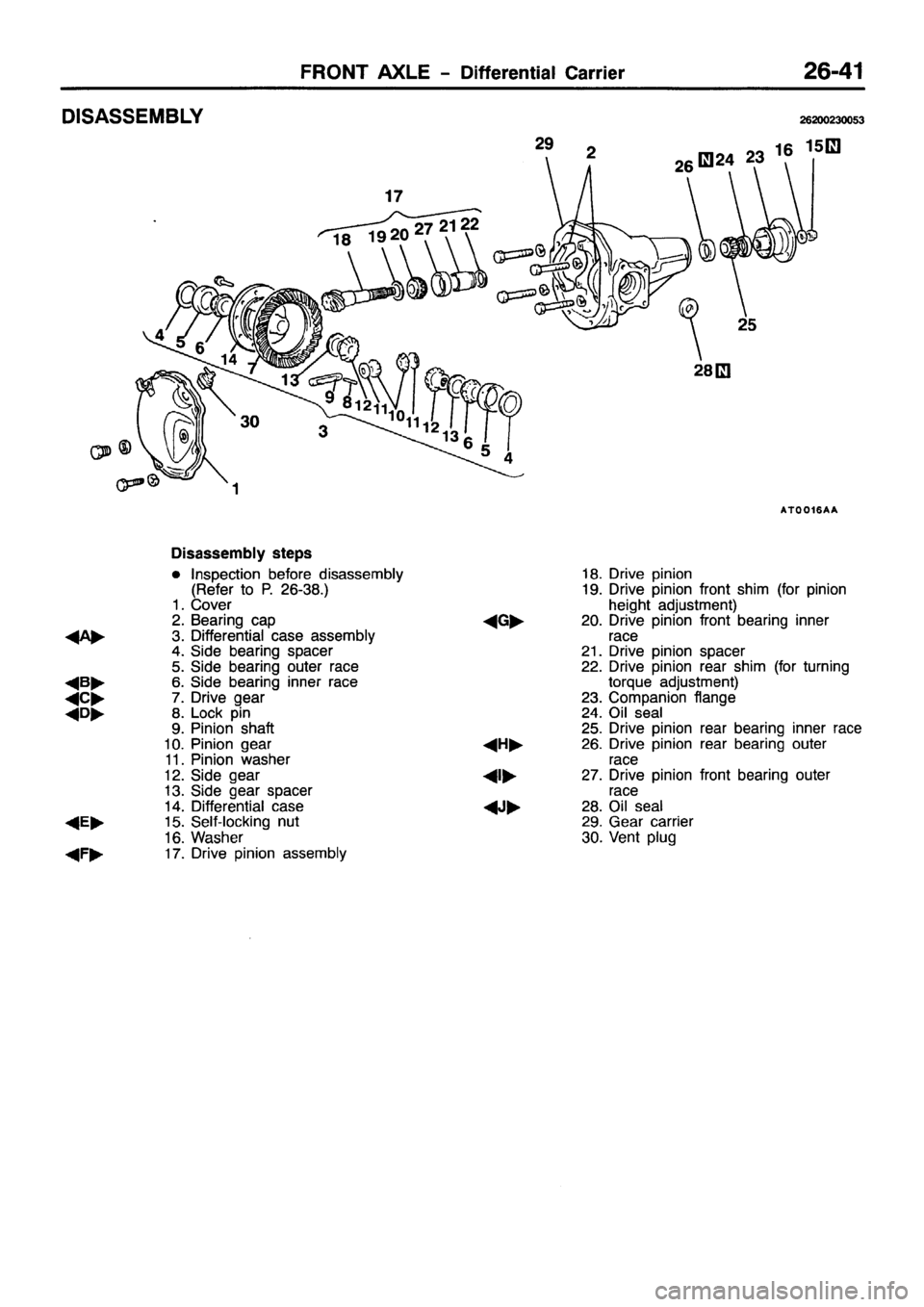 MITSUBISHI PAJERO SPORT 1999  Workshop Manual 