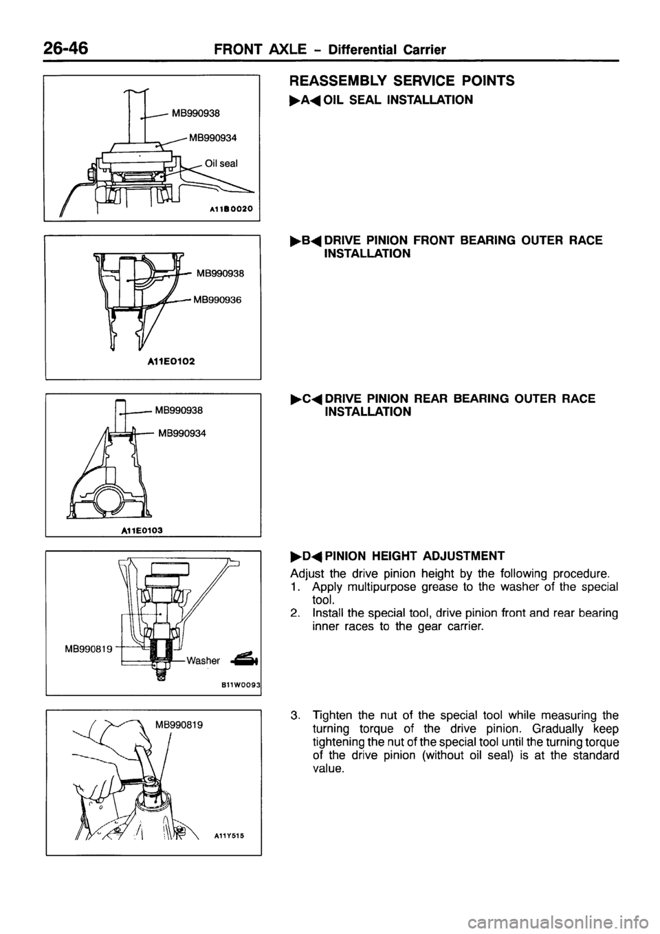 MITSUBISHI PAJERO SPORT 1999 Workshop Manual MITSUBISHI PAJERO SPORT 1999 Workshop Manual
