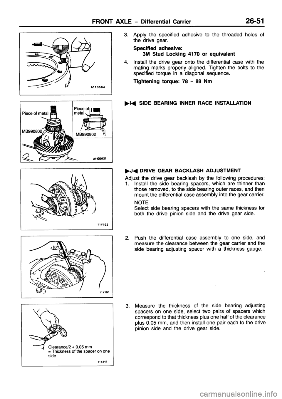 MITSUBISHI PAJERO SPORT 1999 Workshop Manual MITSUBISHI PAJERO SPORT 1999 Workshop Manual