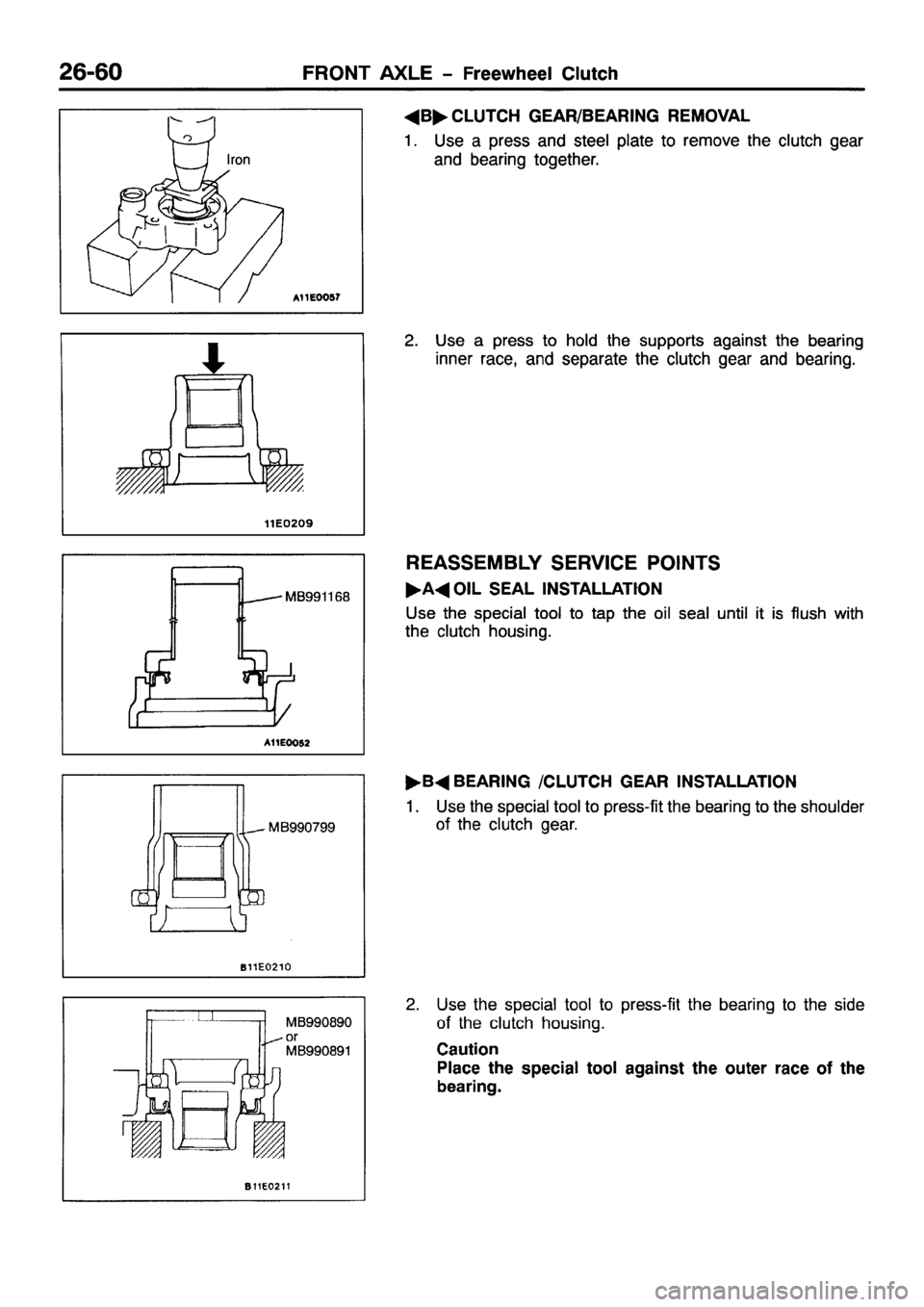 MITSUBISHI PAJERO SPORT 1999  Workshop Manual 