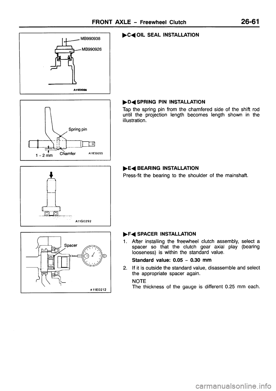 MITSUBISHI PAJERO SPORT 1999  Workshop Manual 
