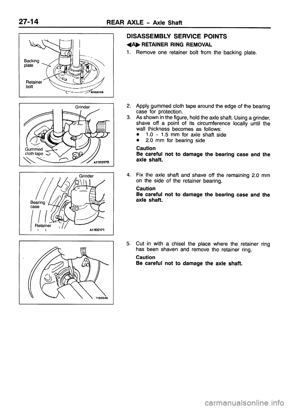 MITSUBISHI PAJERO SPORT 1999 Workshop Manual MITSUBISHI PAJERO SPORT 1999 Workshop Manual