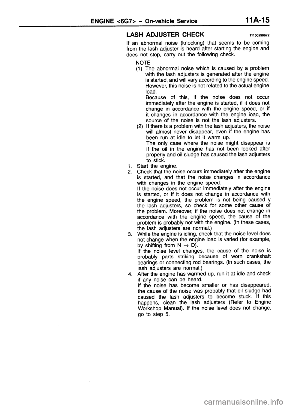 MITSUBISHI PAJERO SPORT 1999 Service Manual 