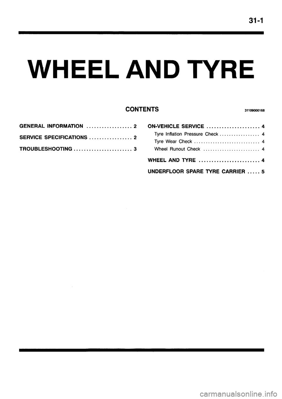 MITSUBISHI PAJERO SPORT 1999 Workshop Manual MITSUBISHI PAJERO SPORT 1999 Workshop Manual