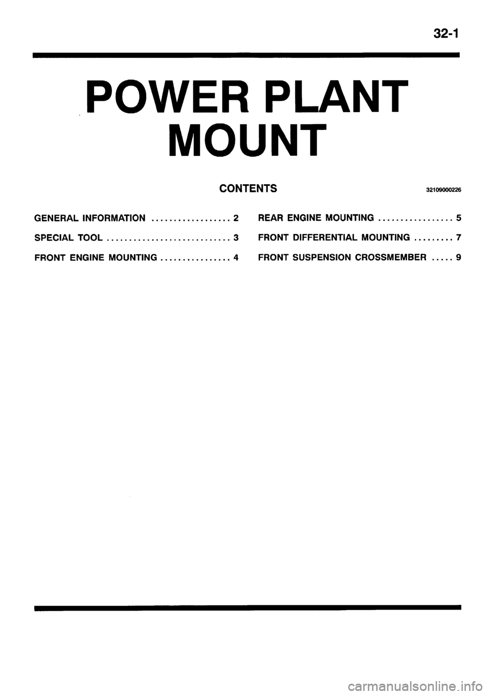 MITSUBISHI PAJERO SPORT 1999 Workshop Manual MITSUBISHI PAJERO SPORT 1999 Workshop Manual