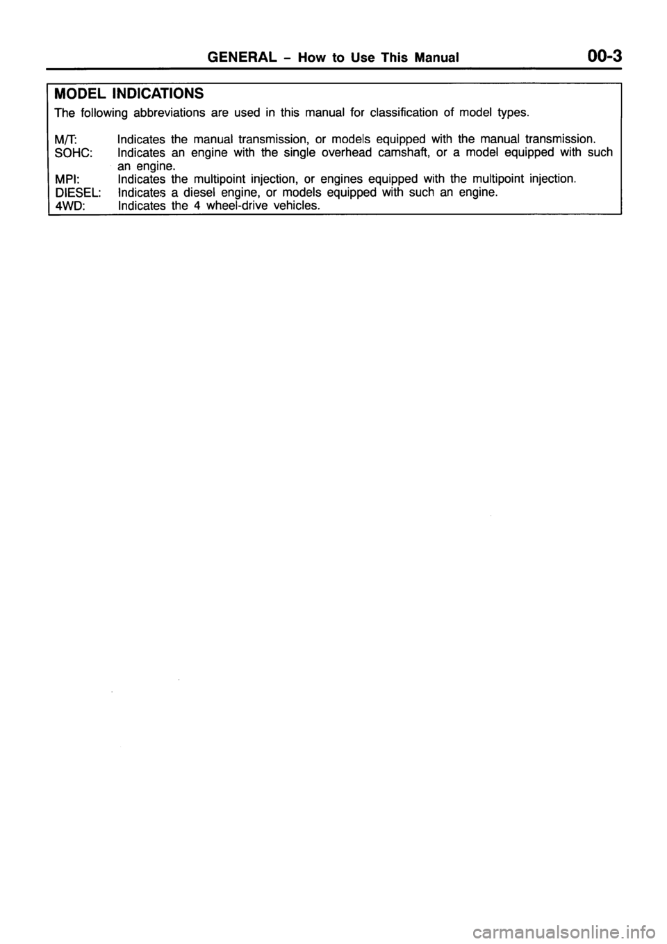 MITSUBISHI PAJERO SPORT 1999 Workshop Manual MITSUBISHI PAJERO SPORT 1999 Workshop Manual