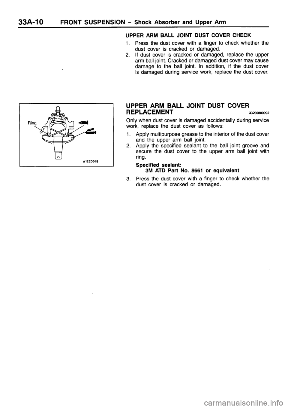 MITSUBISHI PAJERO SPORT 1999 Workshop Manual MITSUBISHI PAJERO SPORT 1999 Workshop Manual