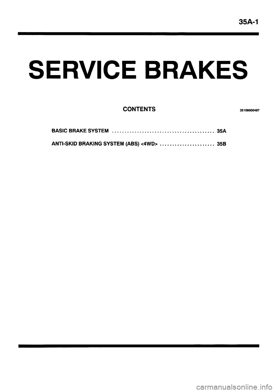 MITSUBISHI PAJERO SPORT 1999  Workshop Manual 