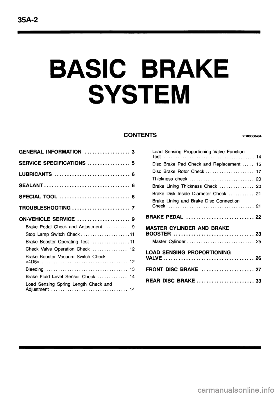 MITSUBISHI PAJERO SPORT 1999  Workshop Manual 