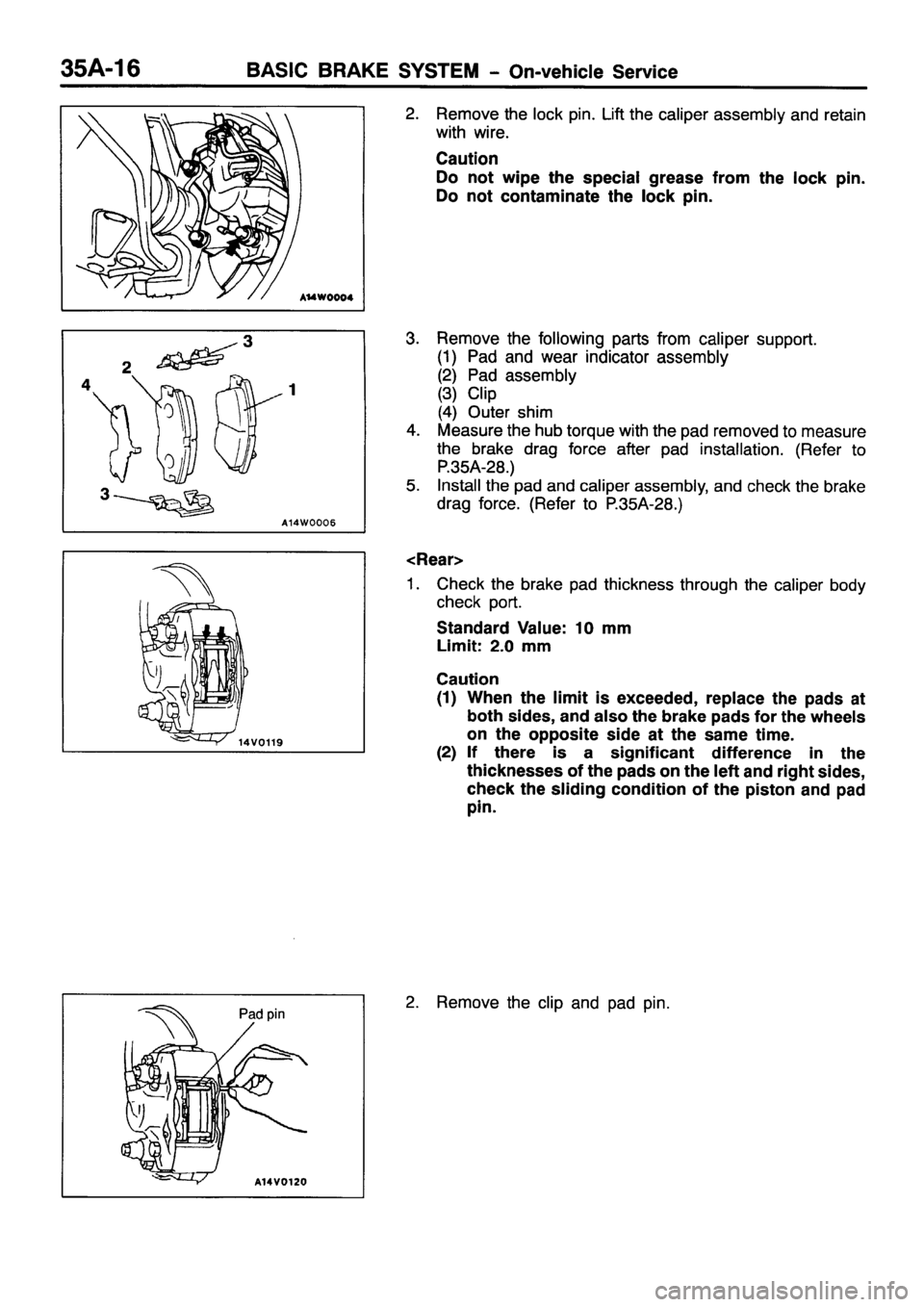 MITSUBISHI PAJERO SPORT 1999  Workshop Manual 