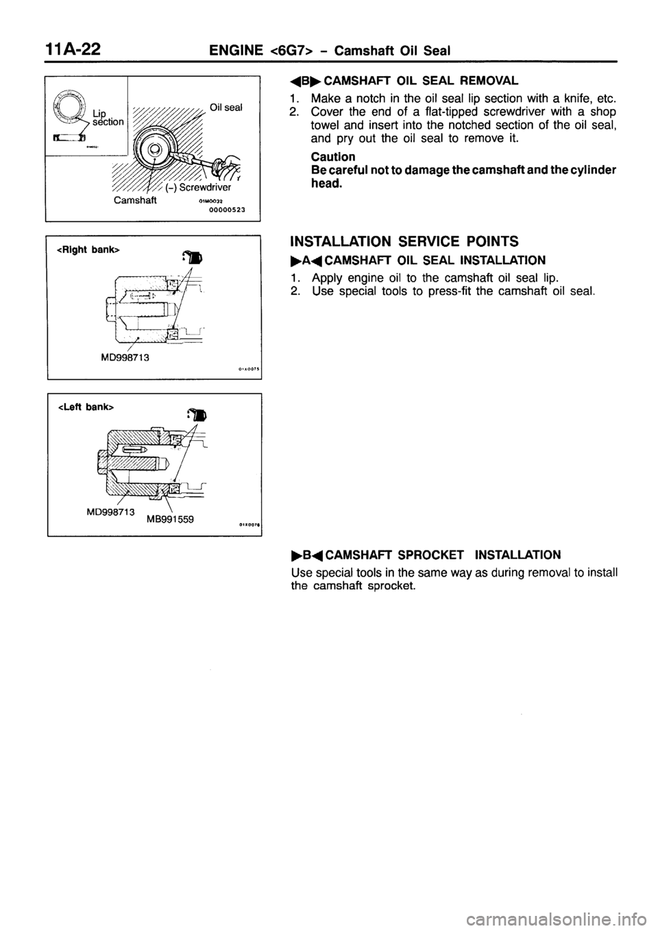 MITSUBISHI PAJERO SPORT 1999 Repair Manual 