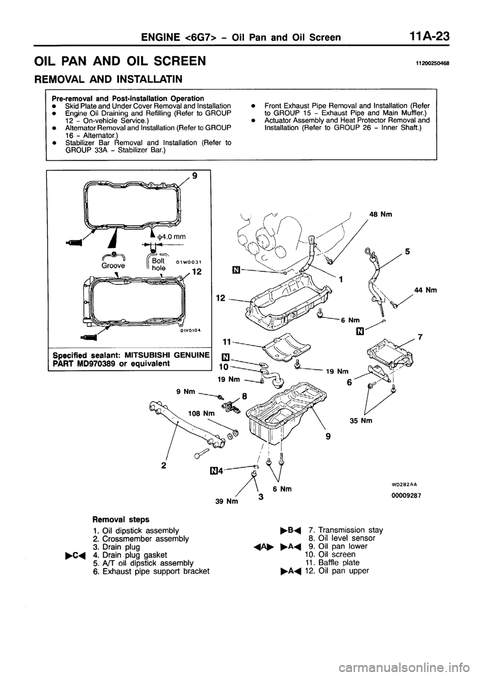 MITSUBISHI PAJERO SPORT 1999 Repair Manual 