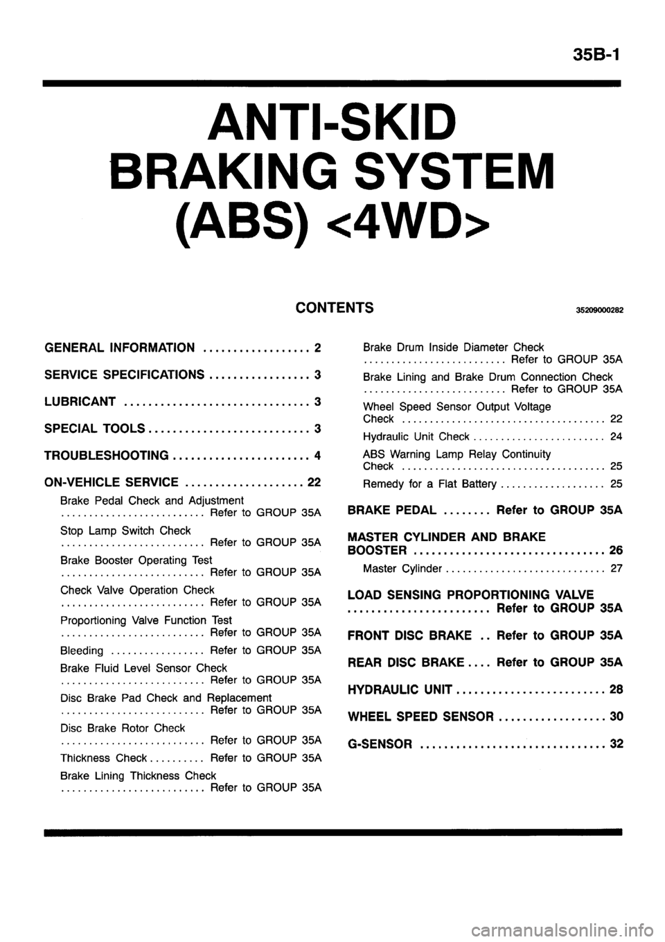 MITSUBISHI PAJERO SPORT 1999  Workshop Manual 