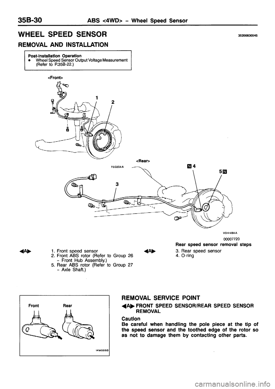 MITSUBISHI PAJERO SPORT 1999  Workshop Manual 