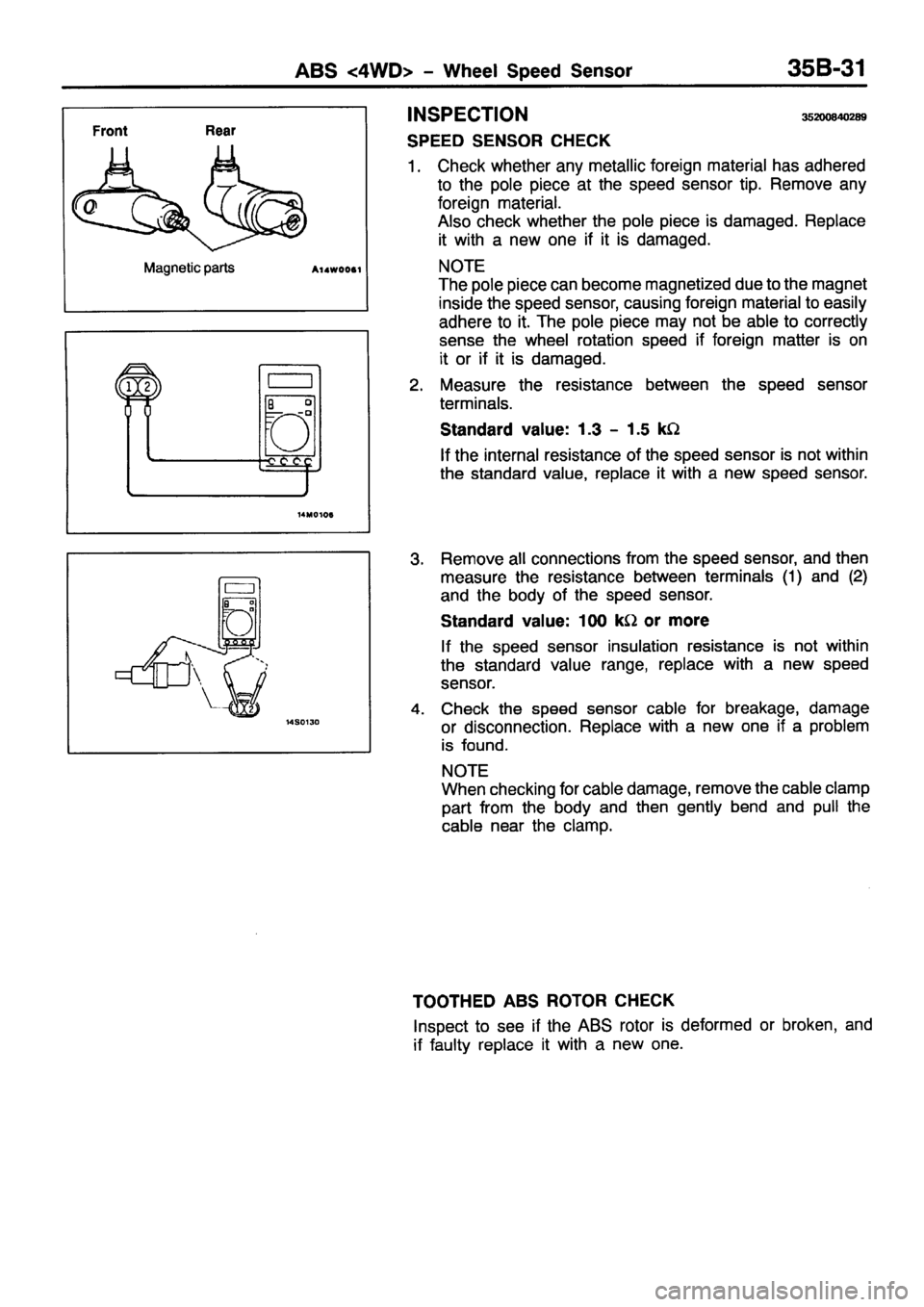 MITSUBISHI PAJERO SPORT 1999  Workshop Manual 
