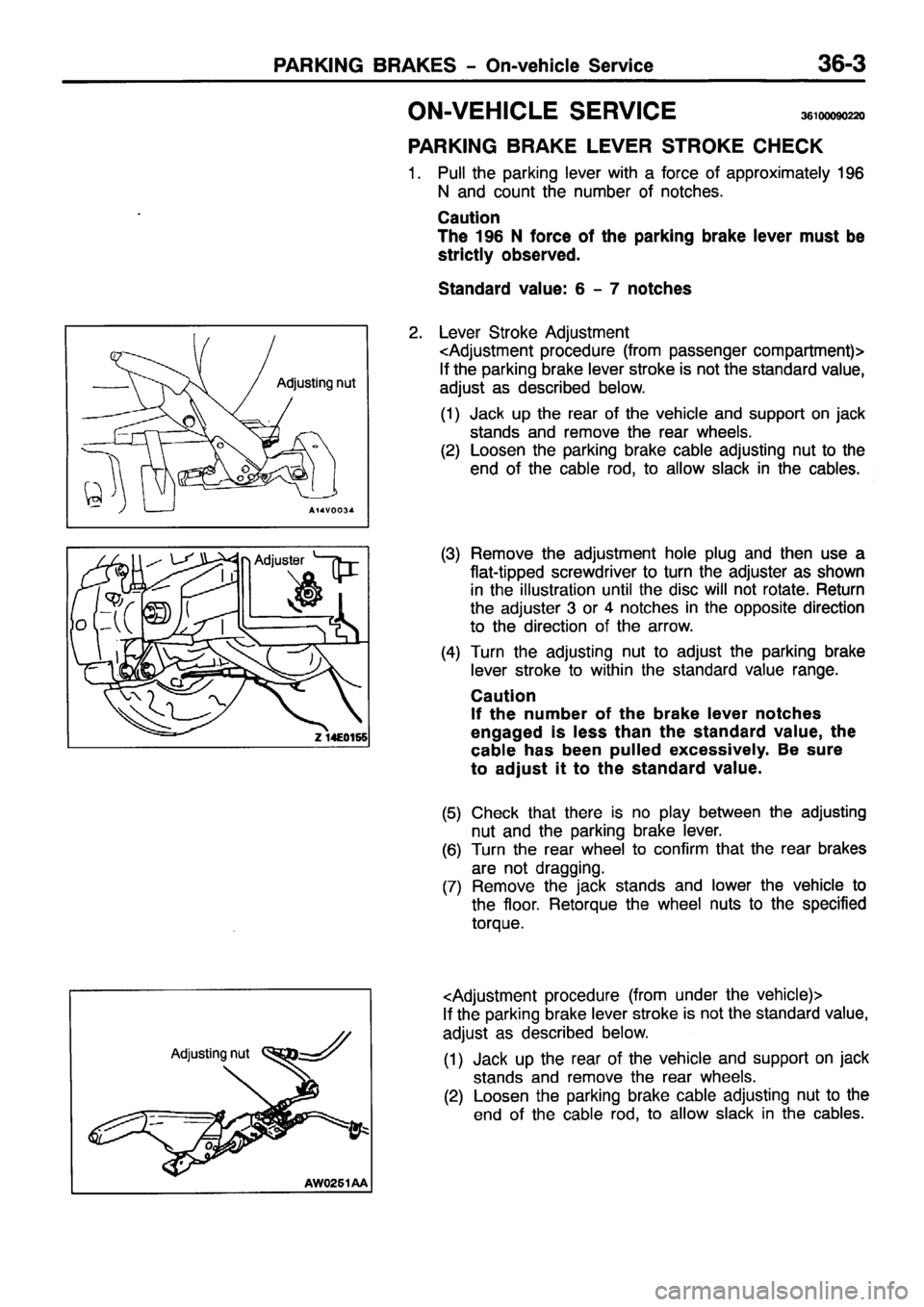 MITSUBISHI PAJERO SPORT 1999  Workshop Manual 