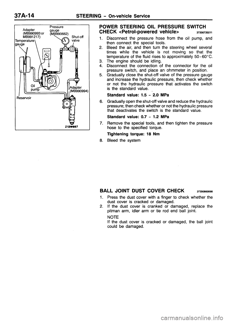 MITSUBISHI PAJERO SPORT 1999  Workshop Manual 