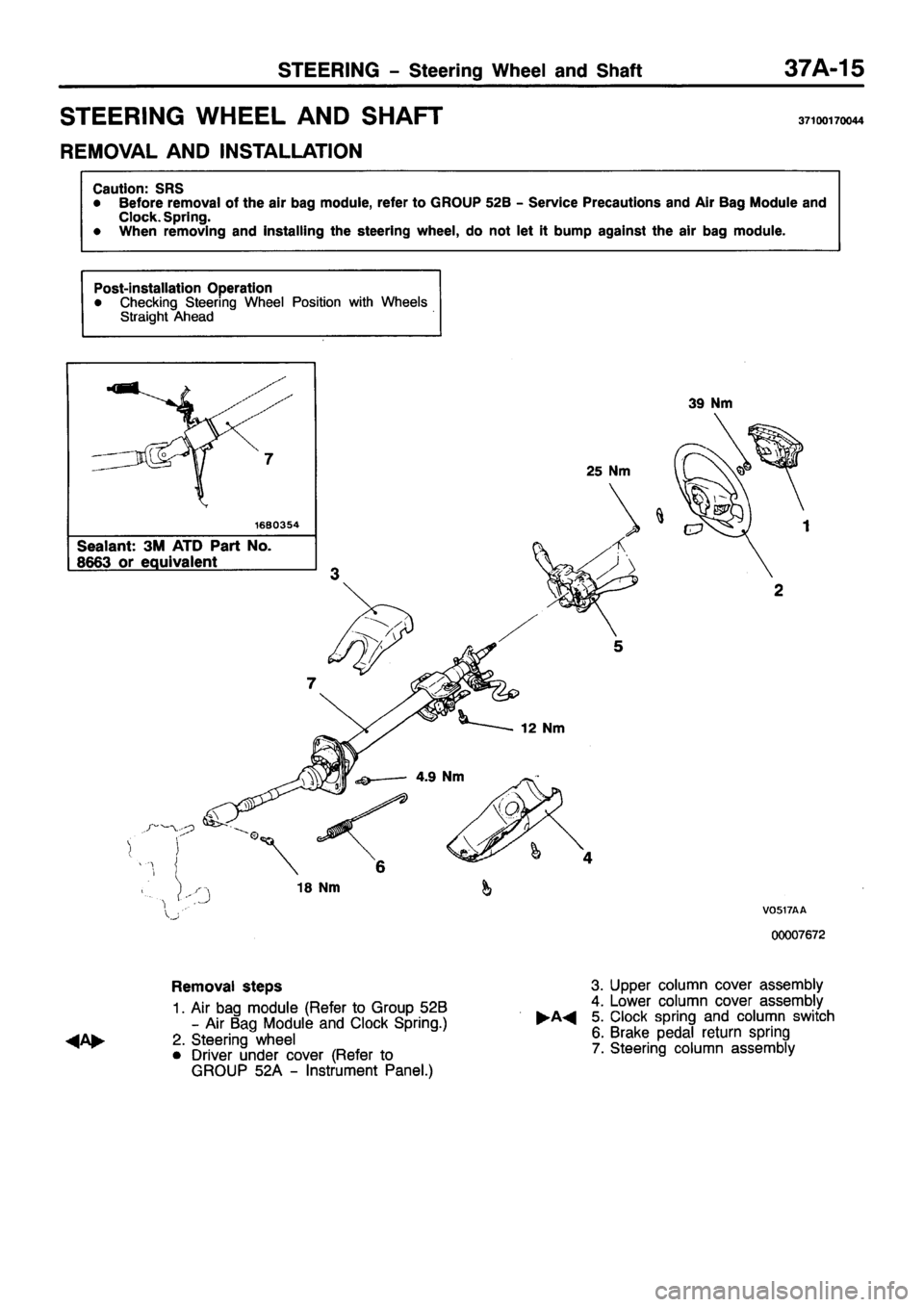 MITSUBISHI PAJERO SPORT 1999  Workshop Manual 