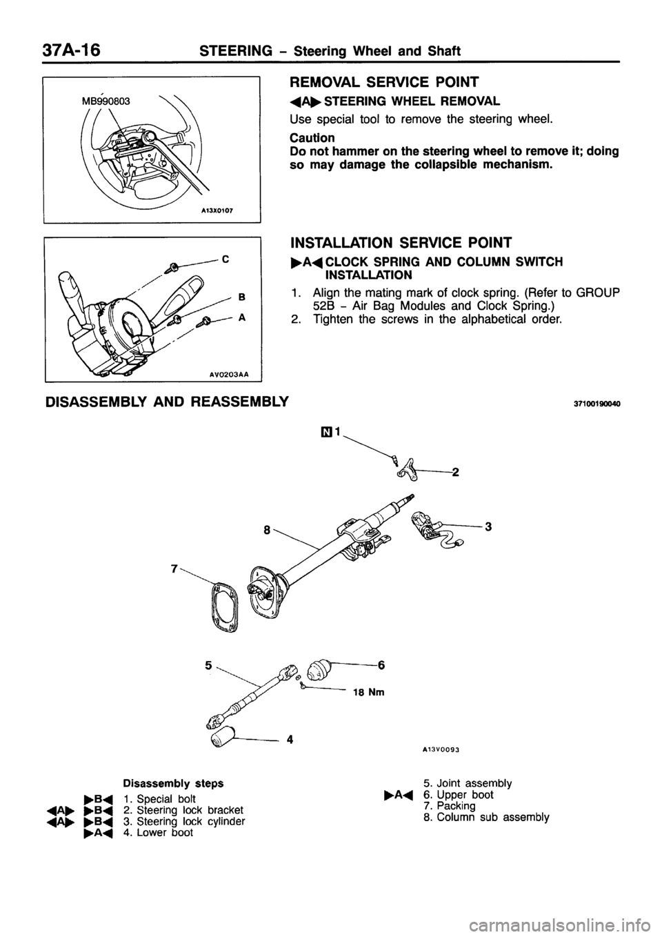 MITSUBISHI PAJERO SPORT 1999  Workshop Manual 