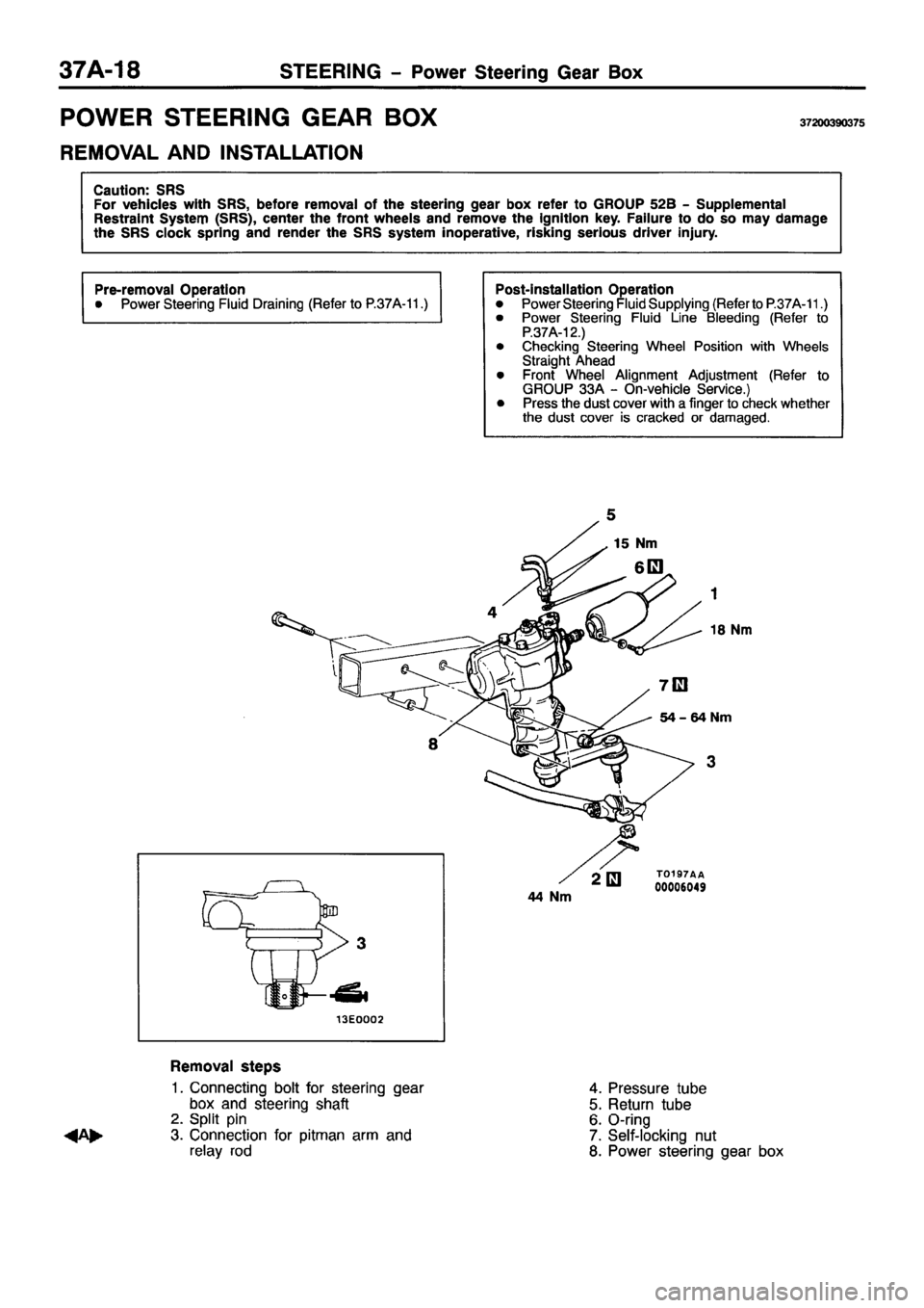 MITSUBISHI PAJERO SPORT 1999  Workshop Manual 