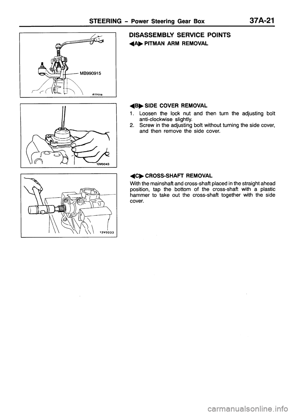 MITSUBISHI PAJERO SPORT 1999  Workshop Manual 