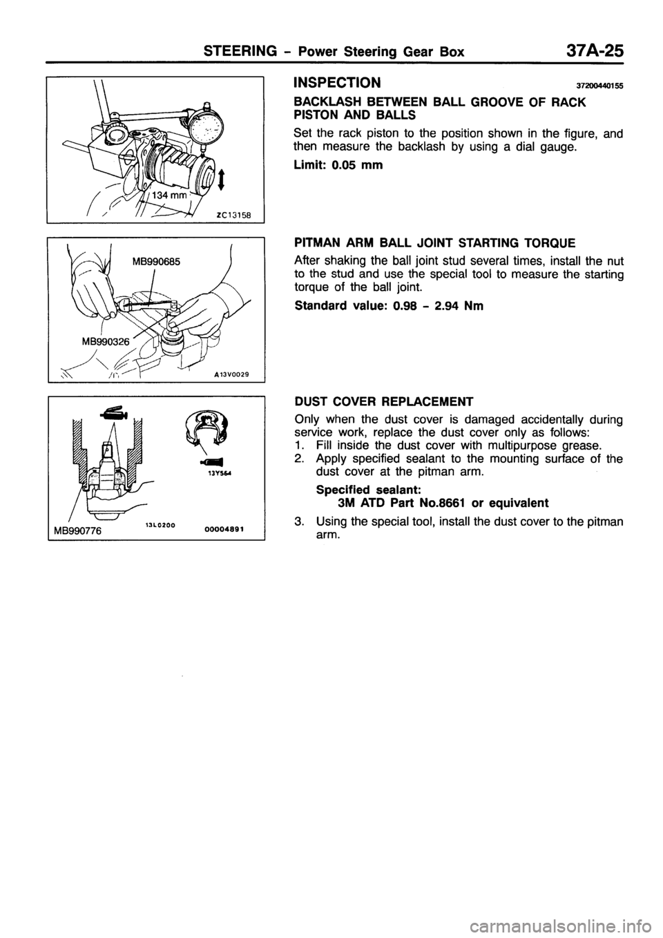 MITSUBISHI PAJERO SPORT 1999  Workshop Manual 