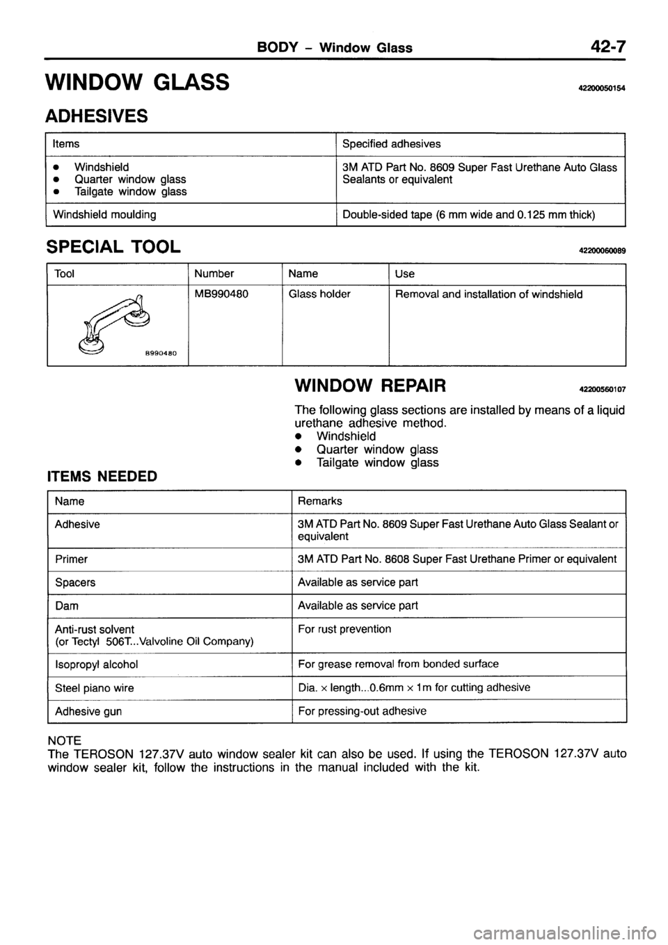 MITSUBISHI PAJERO SPORT 1999 Workshop Manual MITSUBISHI PAJERO SPORT 1999 Workshop Manual