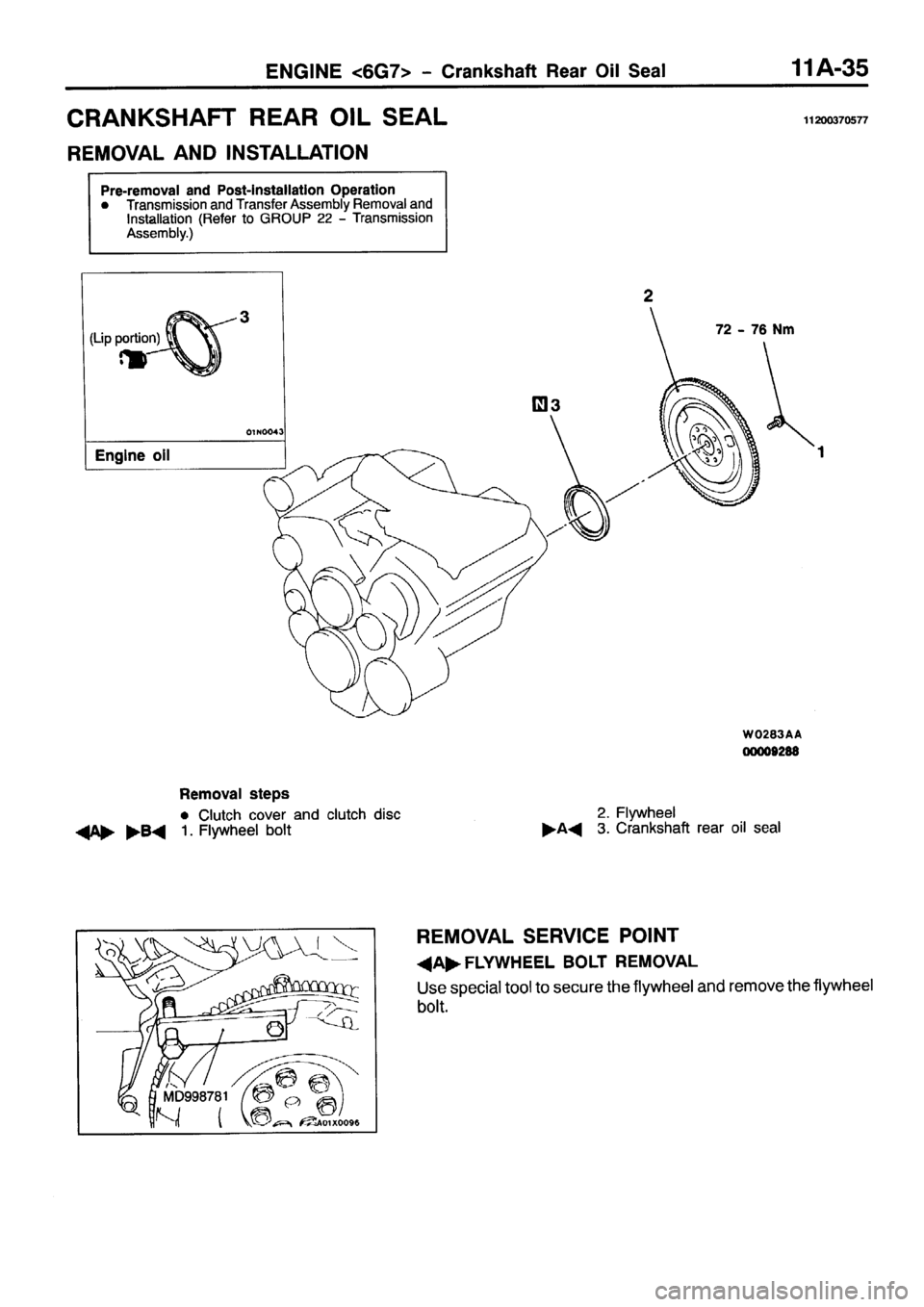 MITSUBISHI PAJERO SPORT 1999 Repair Manual 