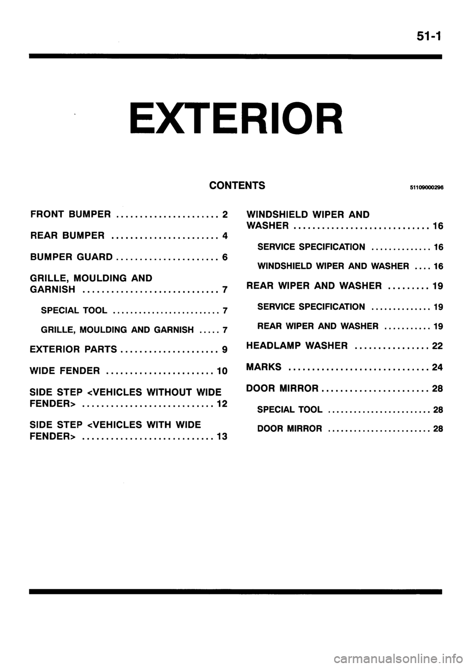 MITSUBISHI PAJERO SPORT 1999  Workshop Manual 